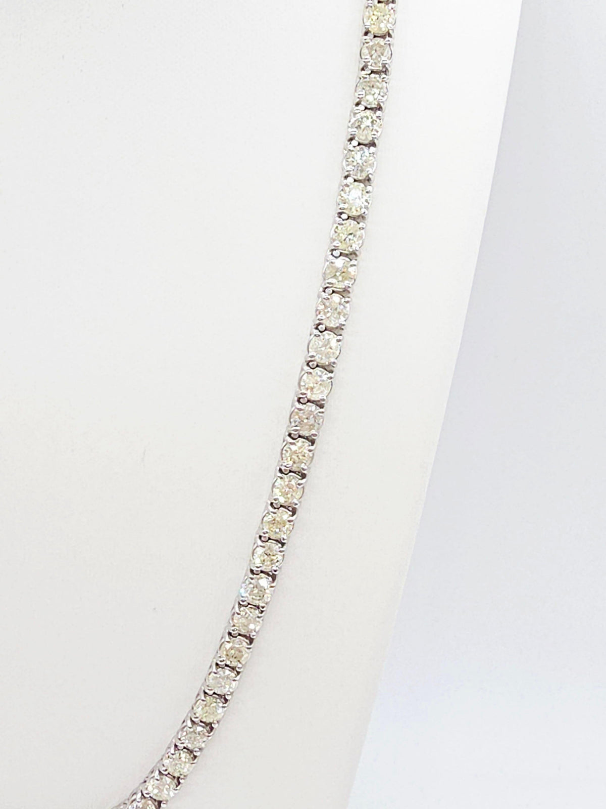 MANUFACTURER PRICING, 38.50 Cts Natural Diamond Tennis Necklace 14K White 20''