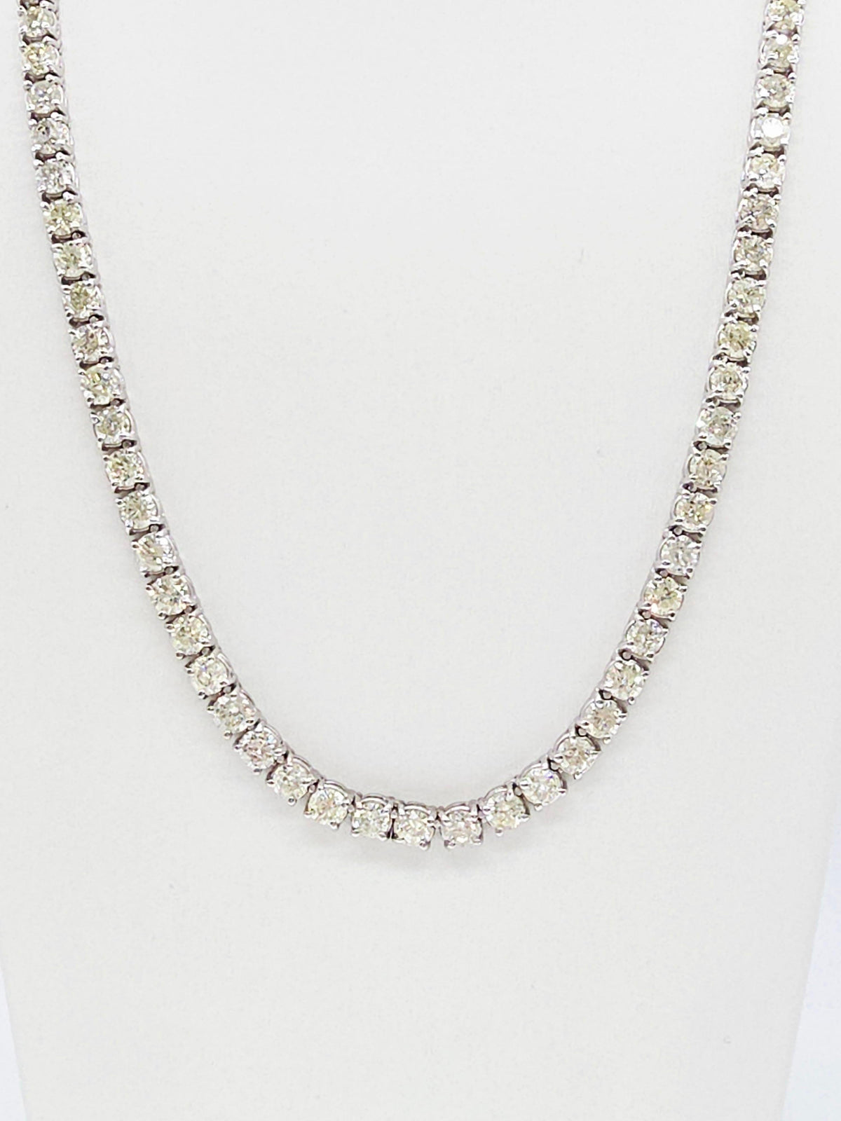 MANUFACTURER PRICING, 38.50 Cts Natural Diamond Tennis Necklace 14K White 20''
