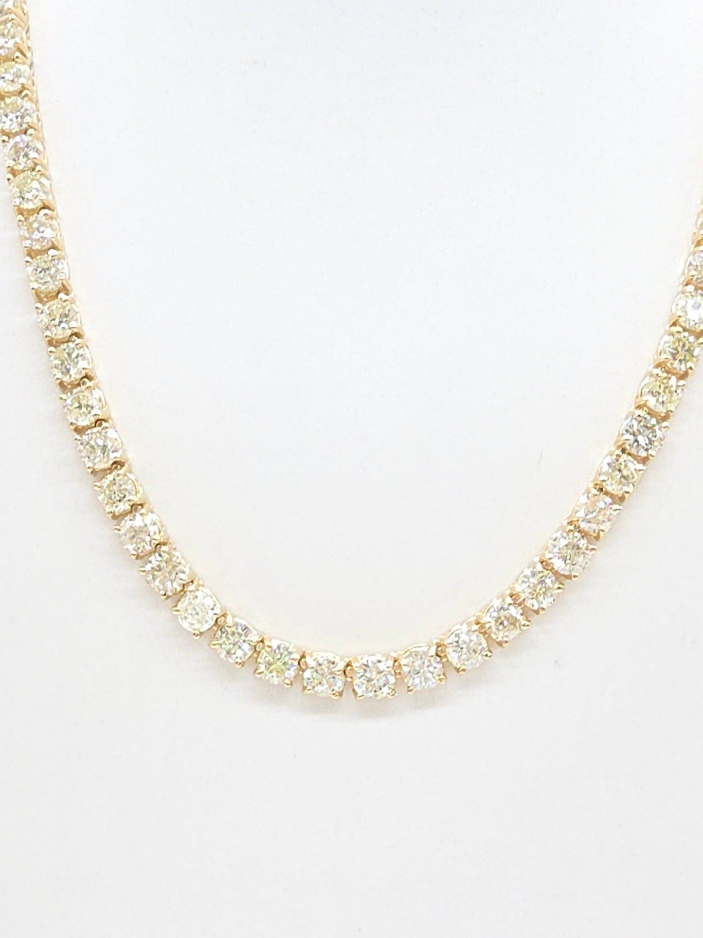 LIQUIDATION SALE, 41 Carat Natural Diamond Necklace in 14K Yellow Gold 18"