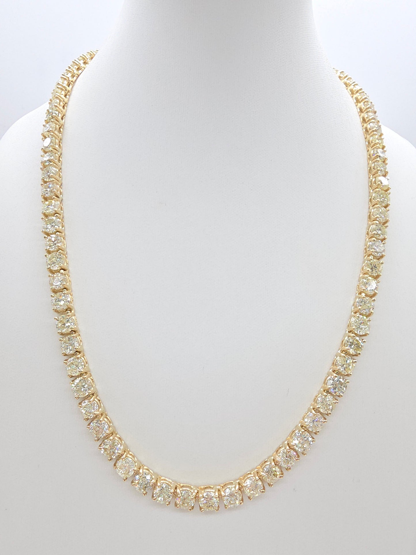 LIQUIDATION SALE, 41 Carat Natural Diamond Necklace in 14K Yellow Gold 18"
