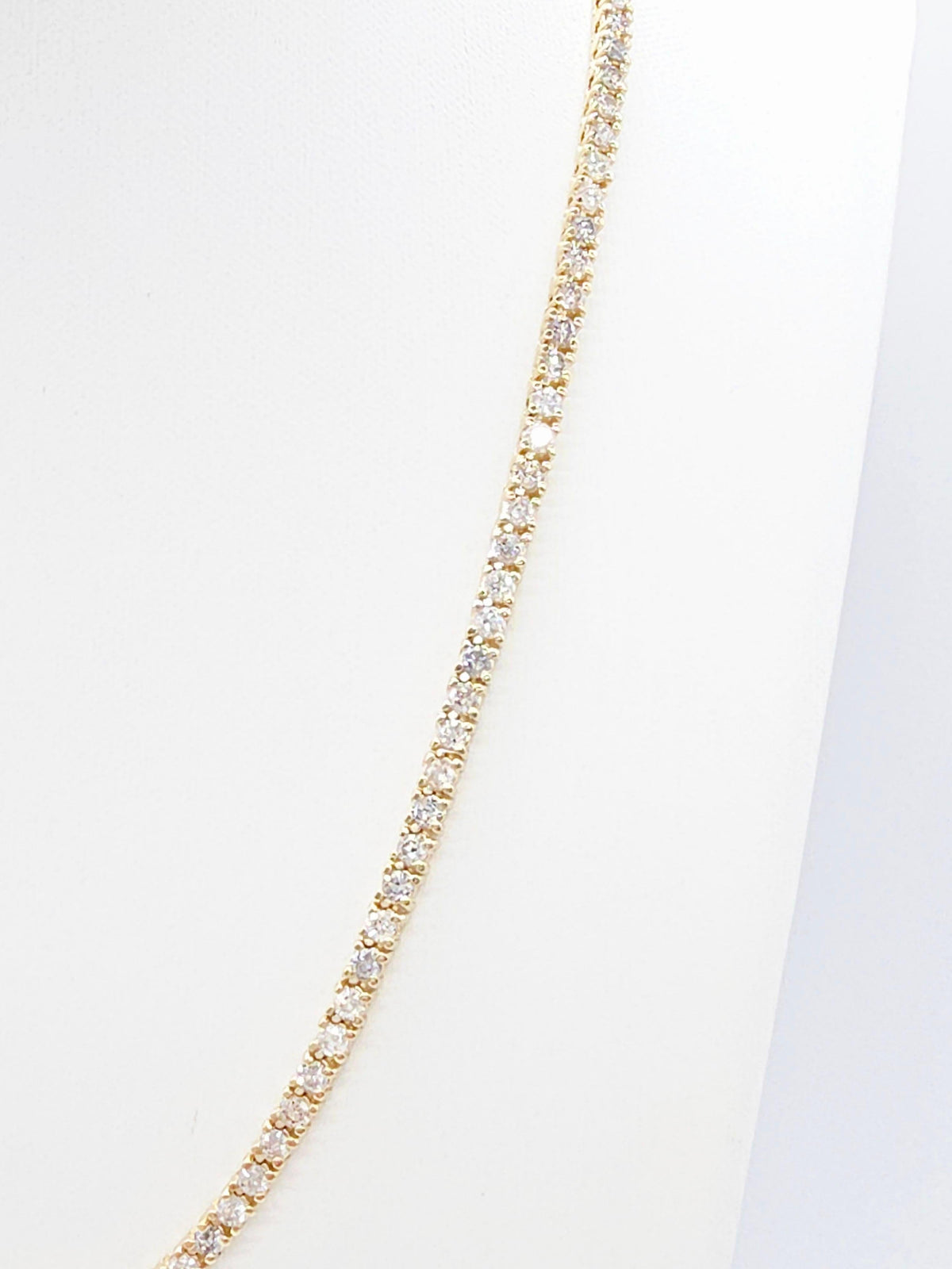 11.10 Carat Natural Diamond Tennis Necklace in 14K Yellow Gold 18"