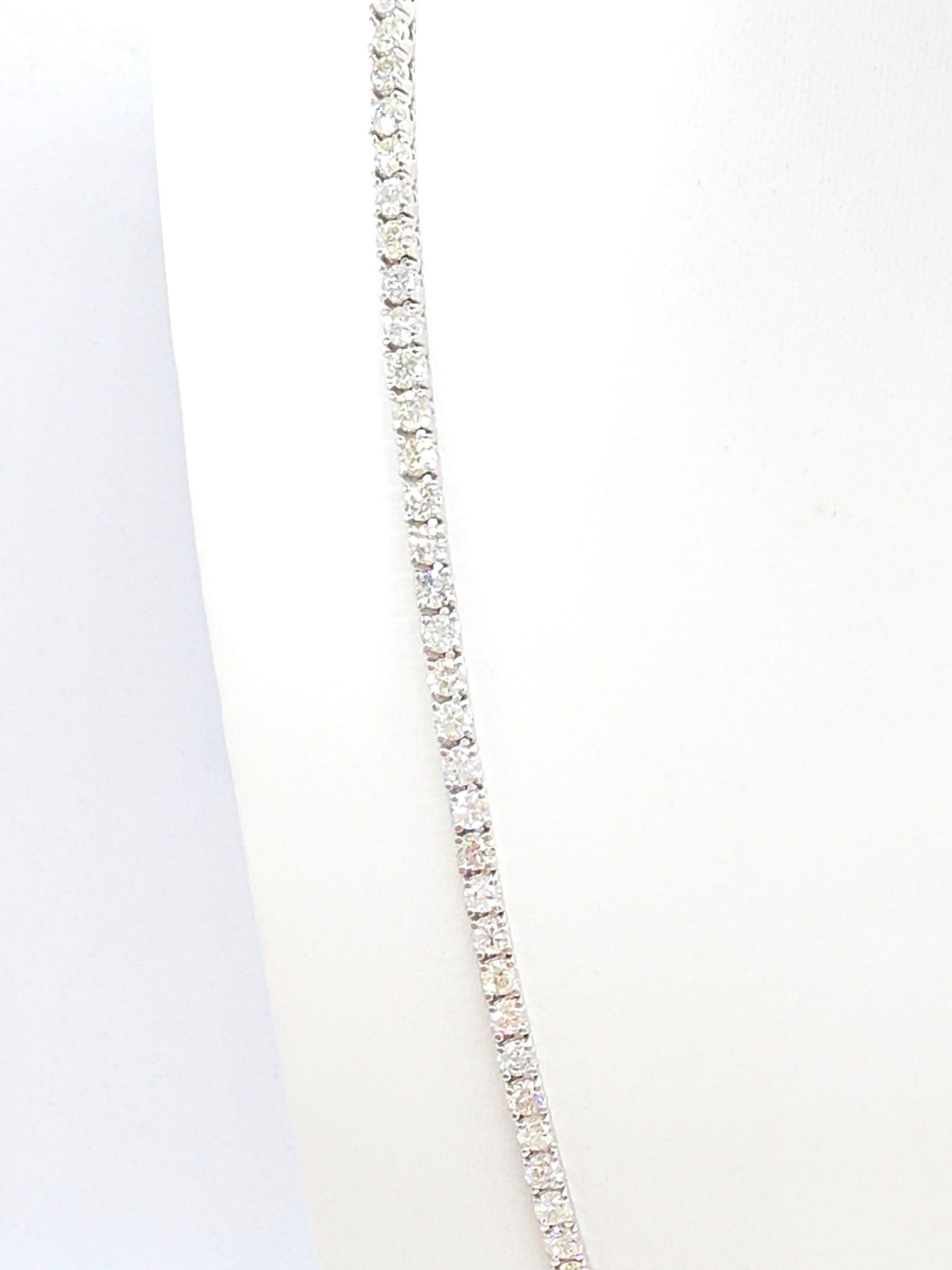 EXCEPTIONAL SALE - NO OFFER, 13.12 Cts Natural Diamond Necklace 14K White 22''