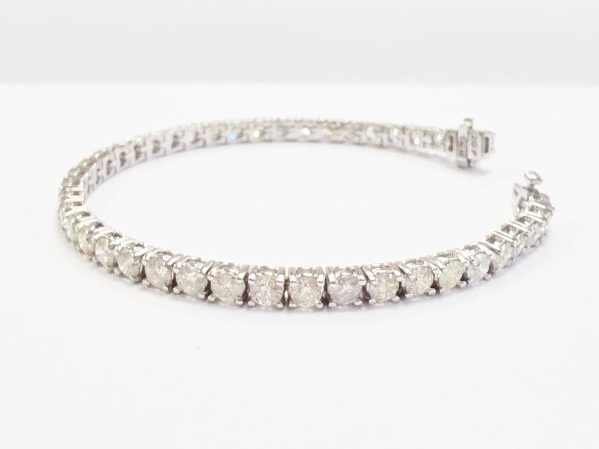 PRICED WHOLESALE, 8.10 ct Natural Diamond Tennis Bracelet 14k White gold 7"