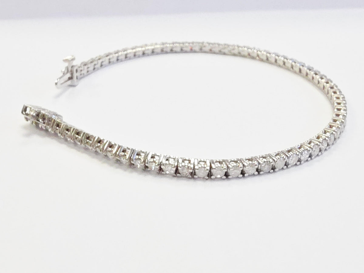 TRADE PRICING, 2.75 Carat Natural Diamond Tennis Bracelet 14 Karat White Gold
