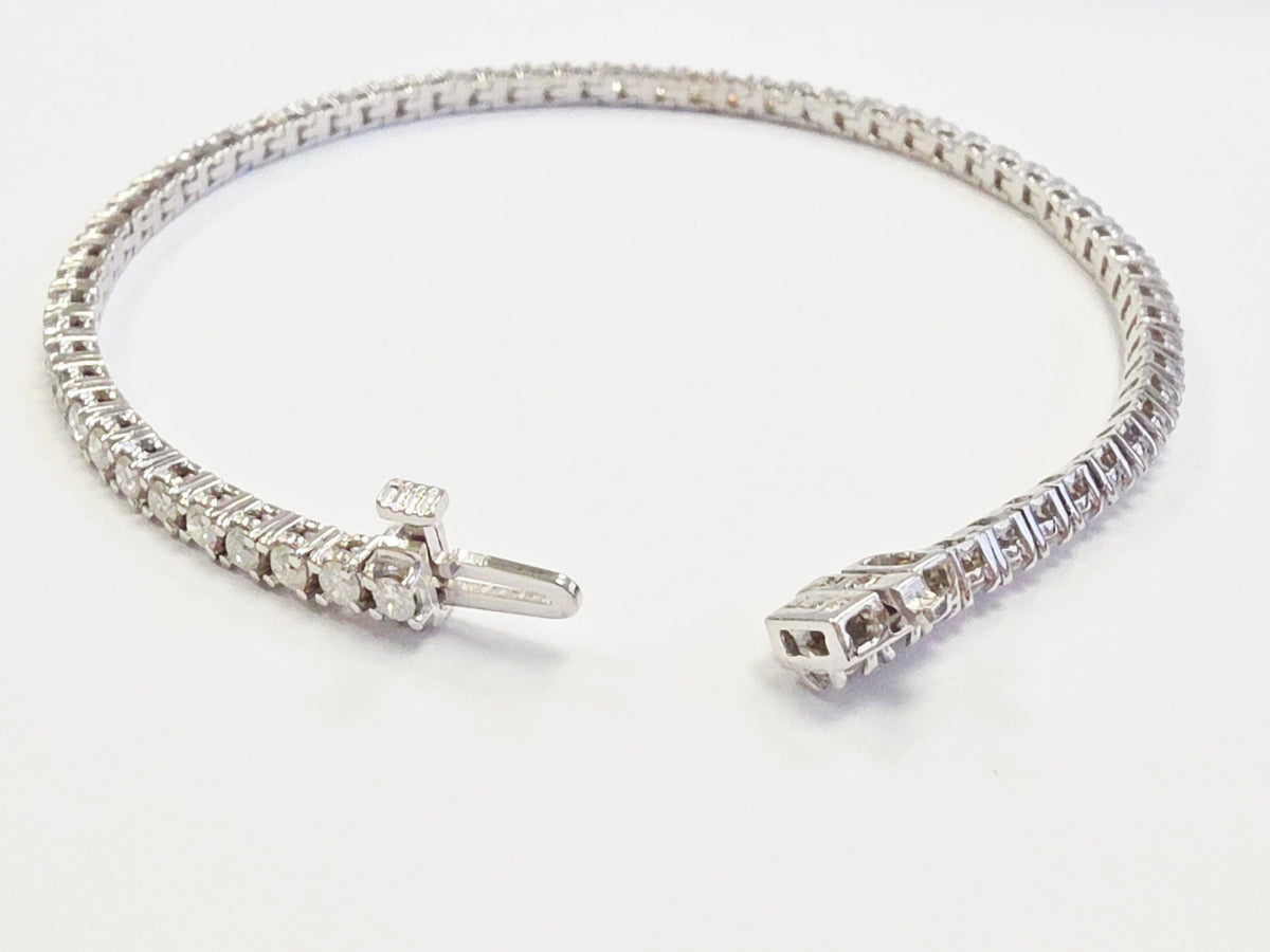 TRADE PRICING, 2.75 Carat Natural Diamond Tennis Bracelet 14 Karat White Gold