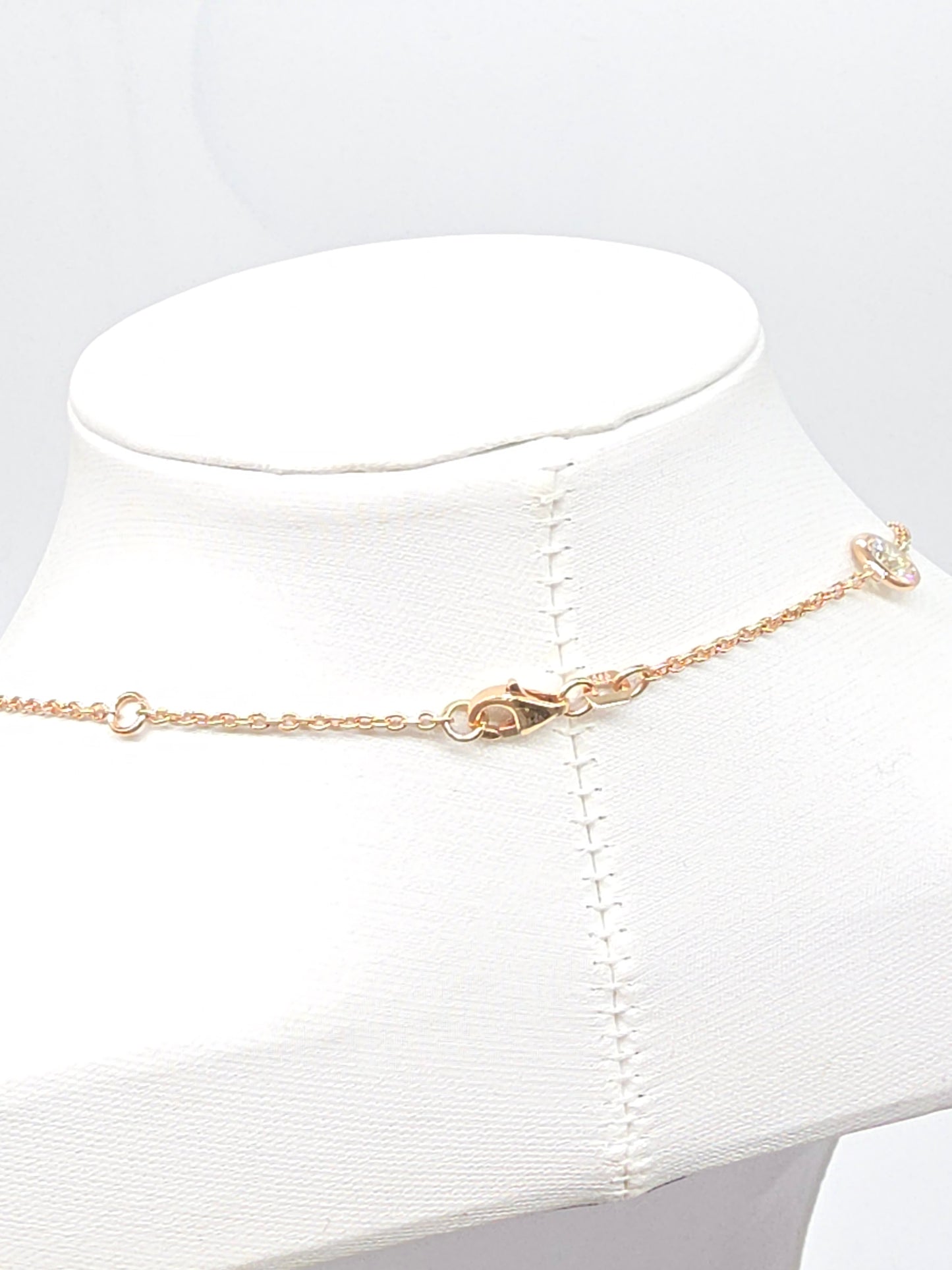 5.45 Carat Diamond by the Yard Necklace in 14K Rose Gold