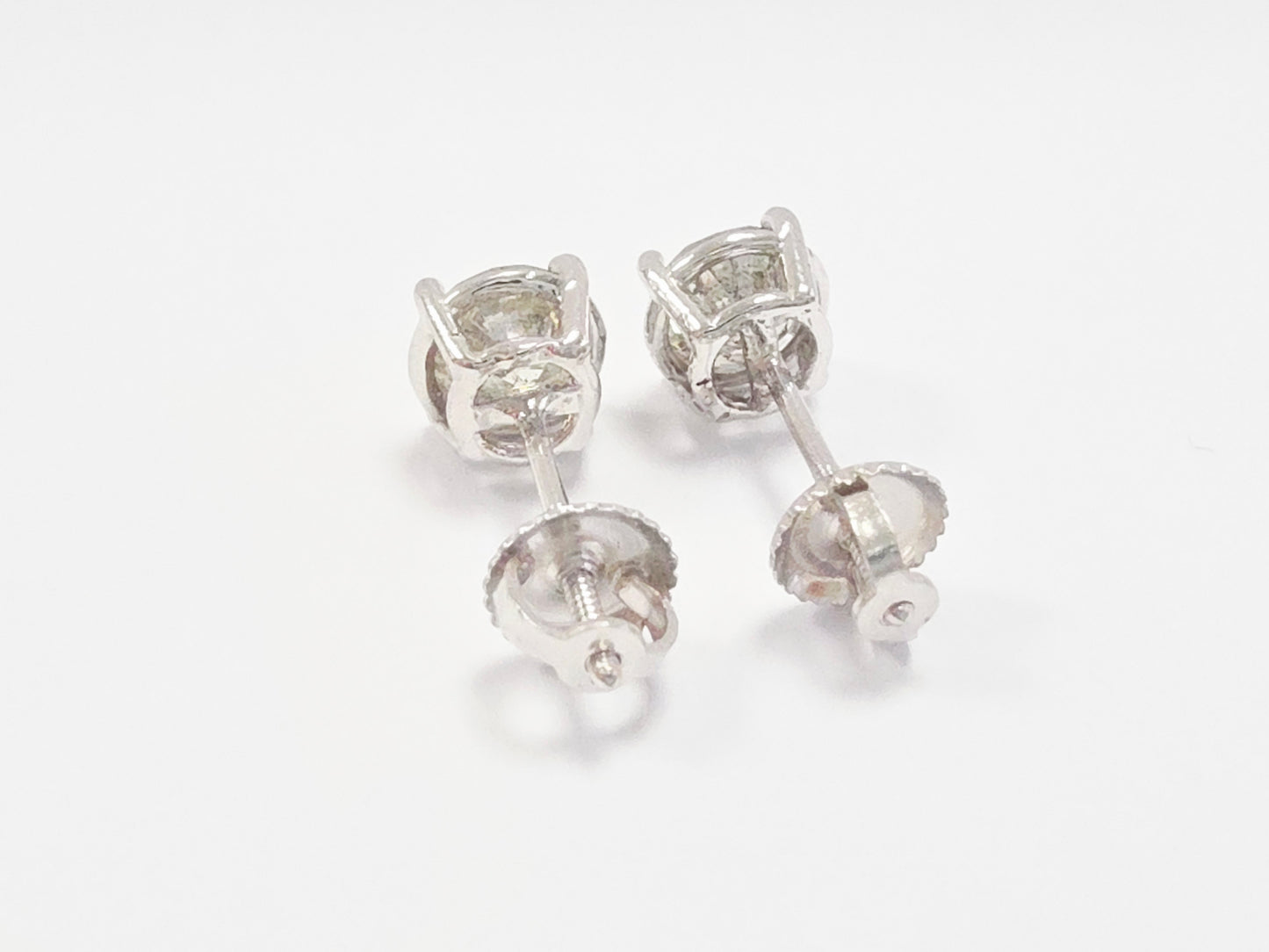 1.65 ct Round Diamond Stud Earrings in 14K White Gold