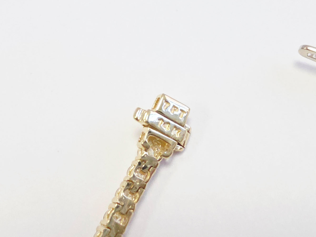 PRICED BELOW MARKET, 4.10 Cts Natural Diamond Tennis Bracelet 14K Yellow Gold