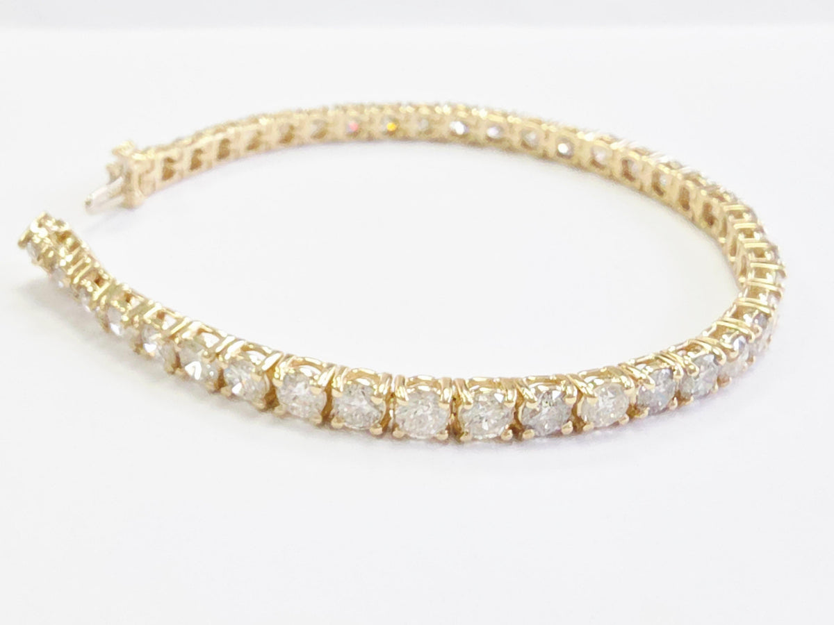 MANUFACTURER PRICING, 9.86 ct Diamond Tennis Bracelet, 14K Yellow Gold