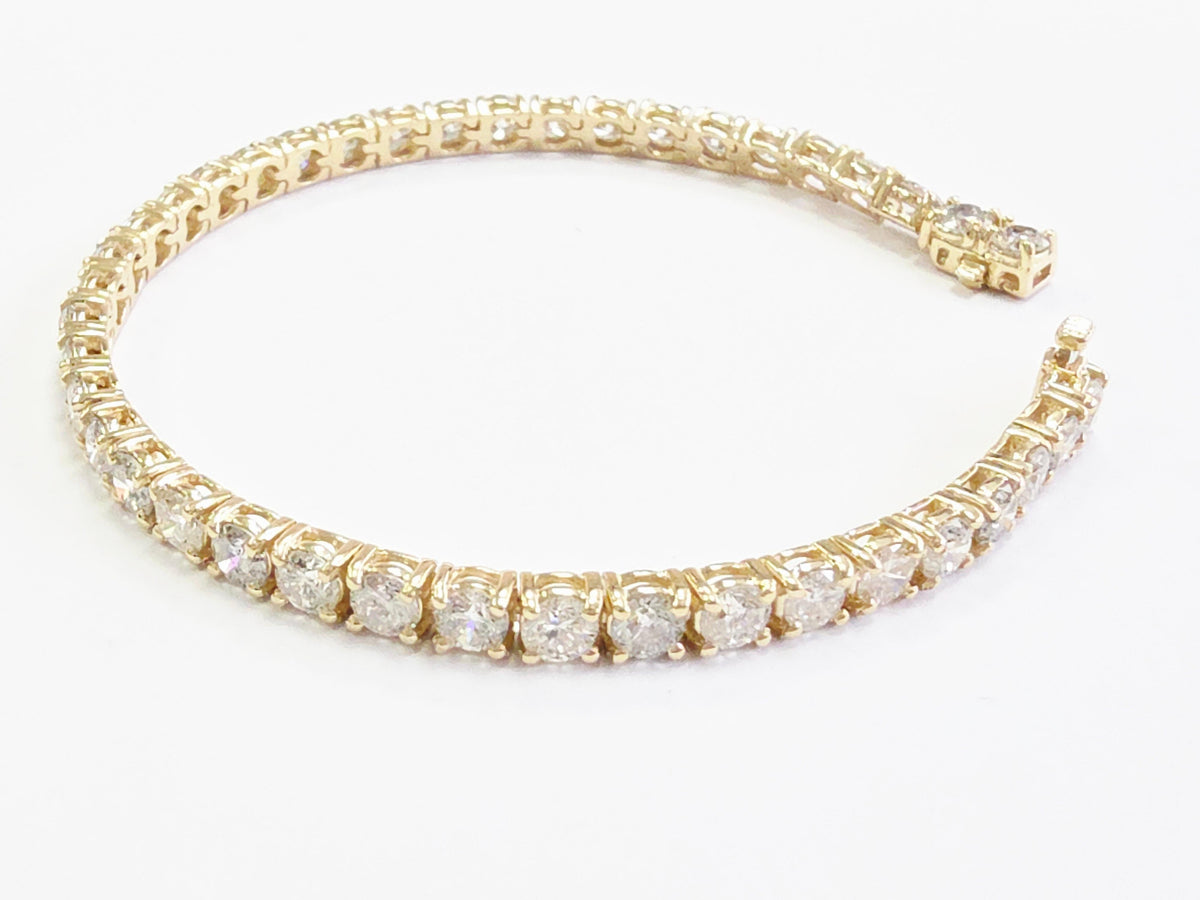 MANUFACTURER PRICING, 9.86 ct Diamond Tennis Bracelet, 14K Yellow Gold