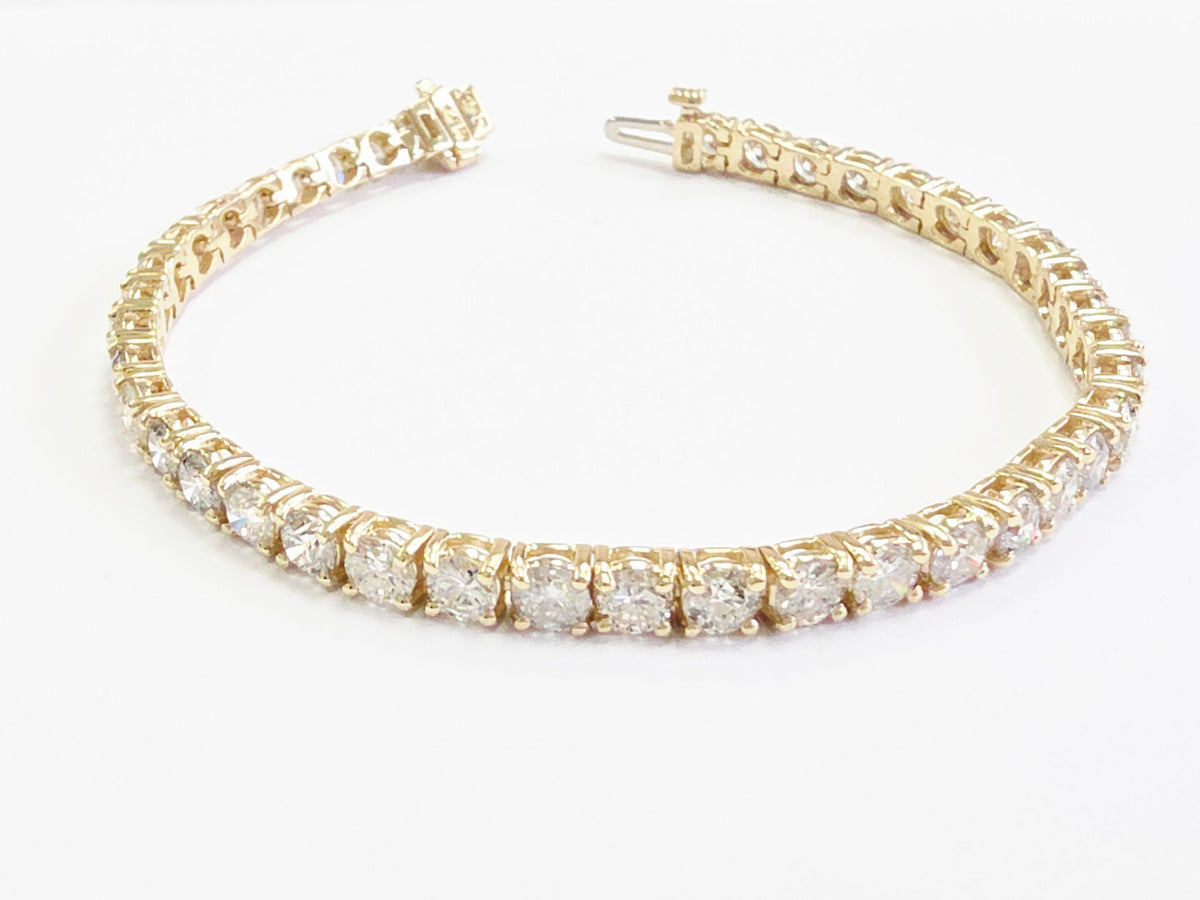 MANUFACTURER PRICING, 9.86 ct Diamond Tennis Bracelet, 14K Yellow Gold