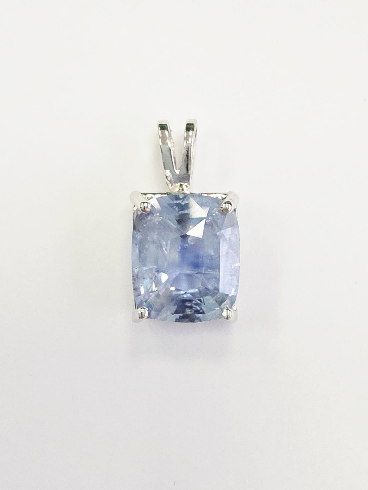 WEEK-LONG BLOWOUT SALE, 4.76 Carats Cushion Shape Natural Blue Sapphire Pendant