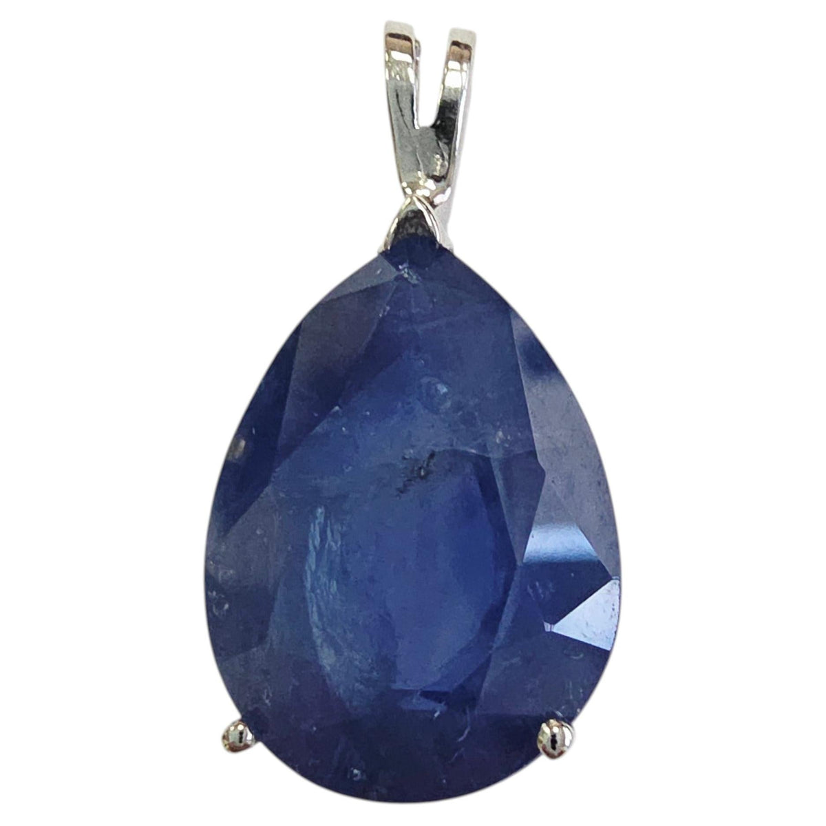 CLEARANCE, 13.67 Carats Pear Shape Natural Blue Sapphire Pendant