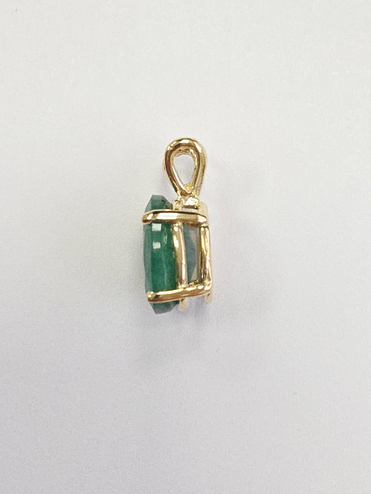 BLOWOUT PRICE, 3.15 Carats Natural Emerald Pendant Yellow Gold 14 Karat