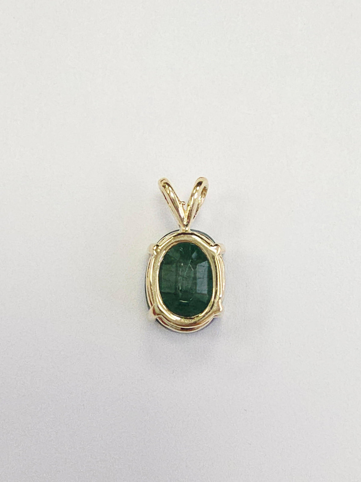 BLOWOUT PRICE, 3.17 Carats Natural Emerald Pendant Yellow Gold 14 Karat