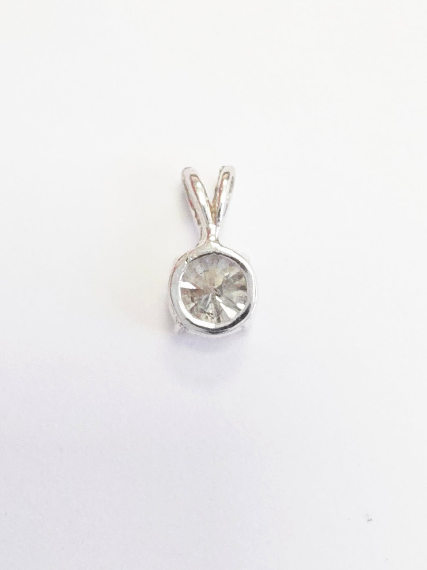 1.02 Carat Round Brilliant Cut Diamond Pendant in 14K White Gold