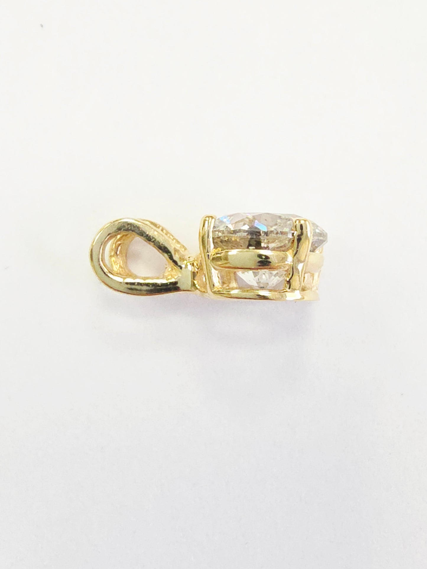 1.17 ct Round Diamond Pendant in 14K Yellow Gold