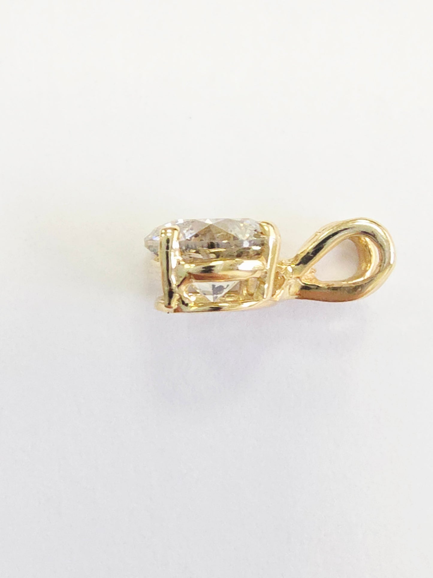 1.17 ct Round Diamond Pendant in 14K Yellow Gold