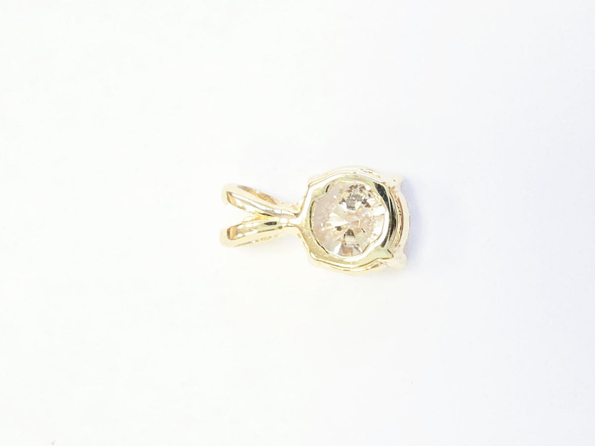 CLEARANCE EVENT, 0.80 ct Round Diamond Pendant in 14K Yellow Gold