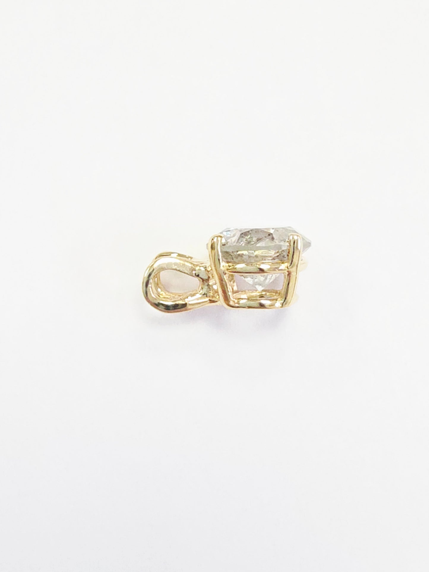 1.53 ct Round Diamond Pendant in 14K Yellow Gold