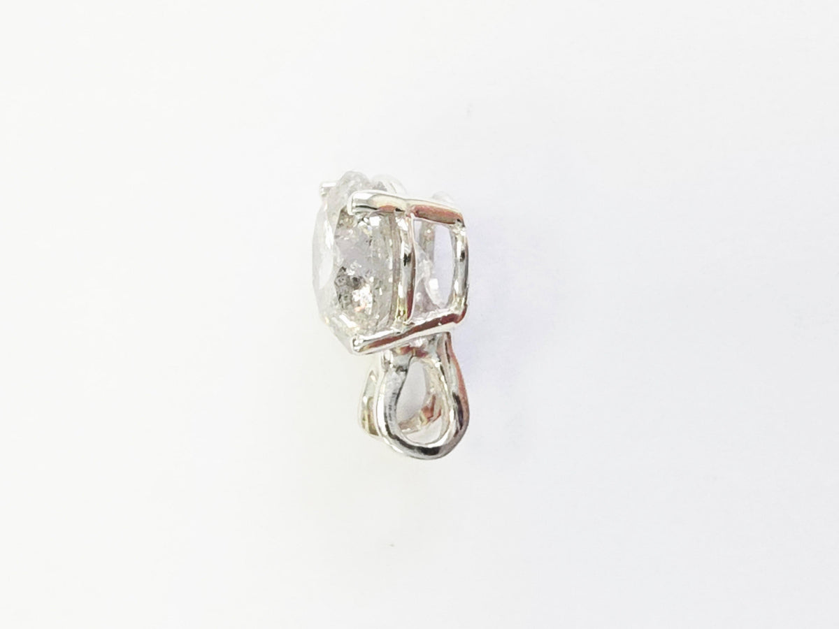 WEEKEND BLOWOUT SALE, 1.56 ct Round Diamond Pendant in 14K White Gold