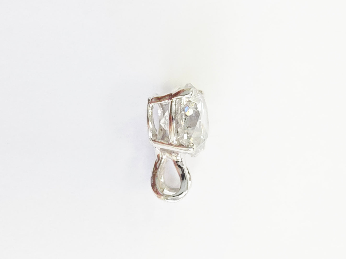 1.56 ct Round Diamond Pendant in 14K White Gold
