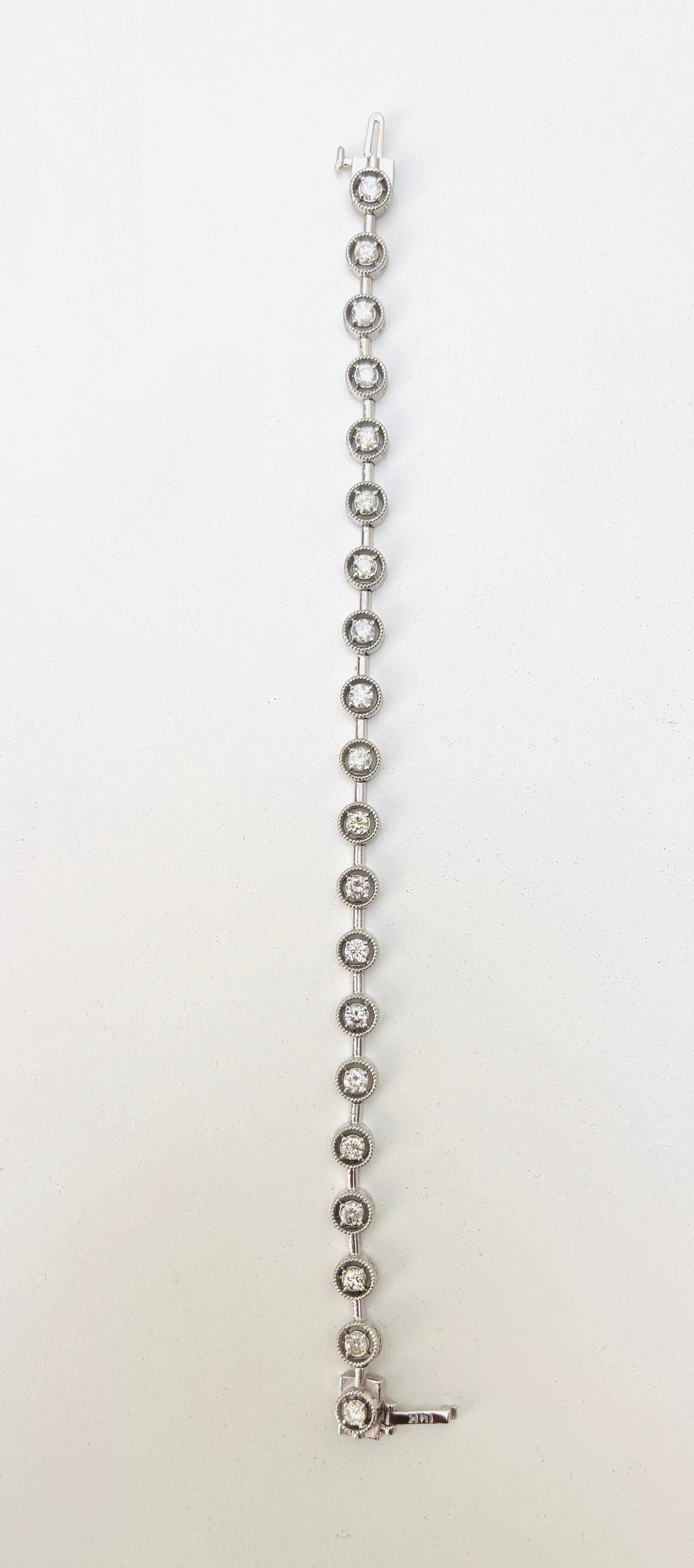 EXCEPTIONAL SALE - NO OFFER, 2.75 Carat Natural Diamond Halo Bracelet 14K White