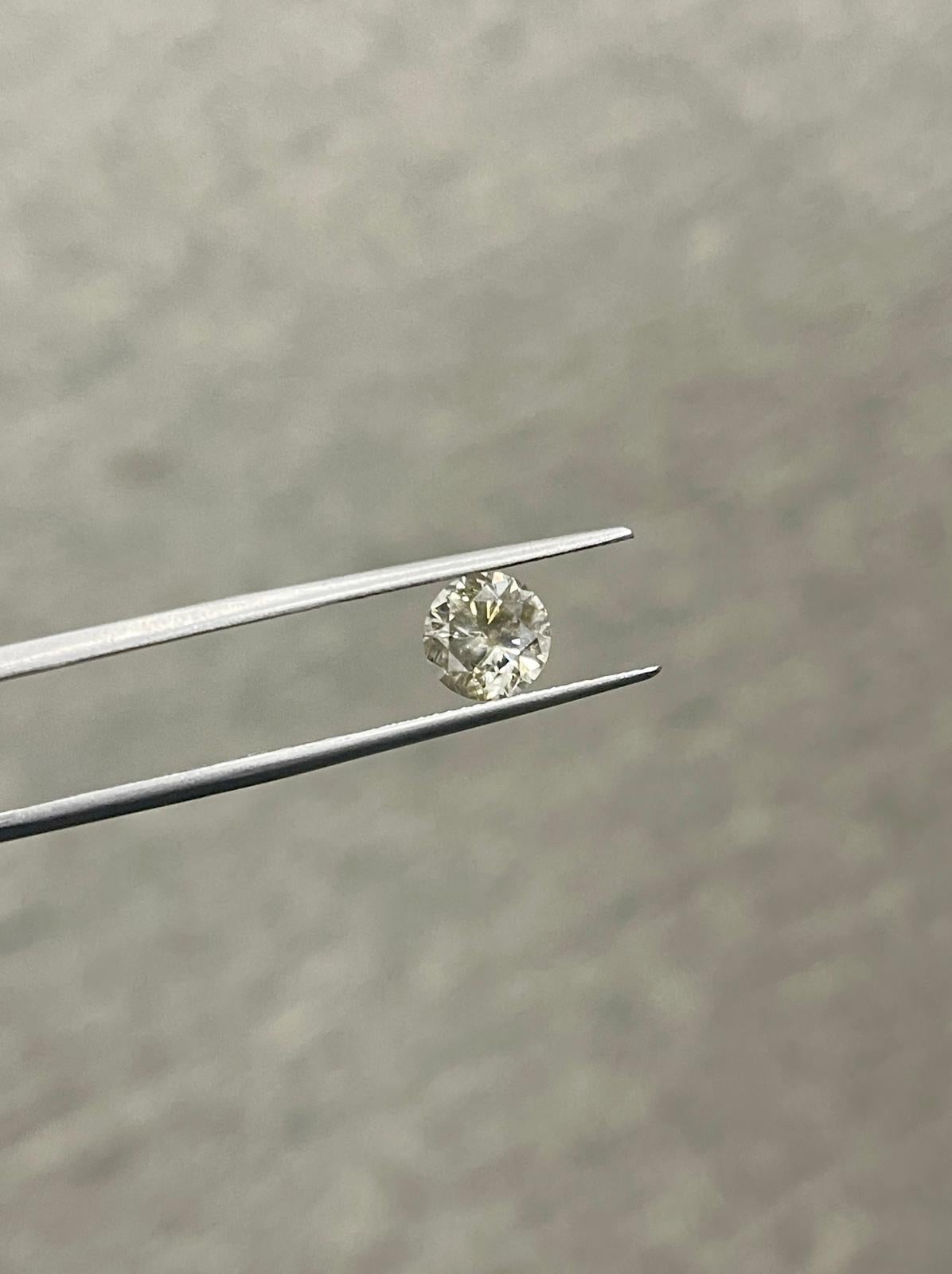 PRICED WHOLESALE, 1.00 Carat Natural Fancy Dark Yellow Brown Round Loose Diamond