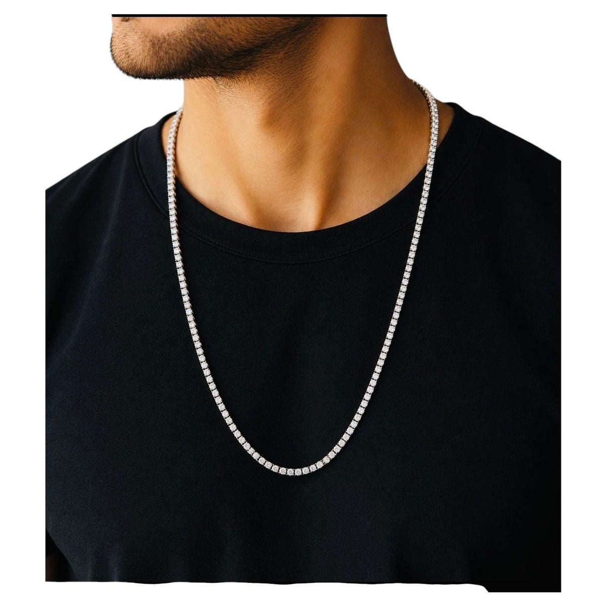 EXCEPTIONAL SALE - NO OFFER, 13.12 Cts Natural Diamond Necklace 14K White 22''