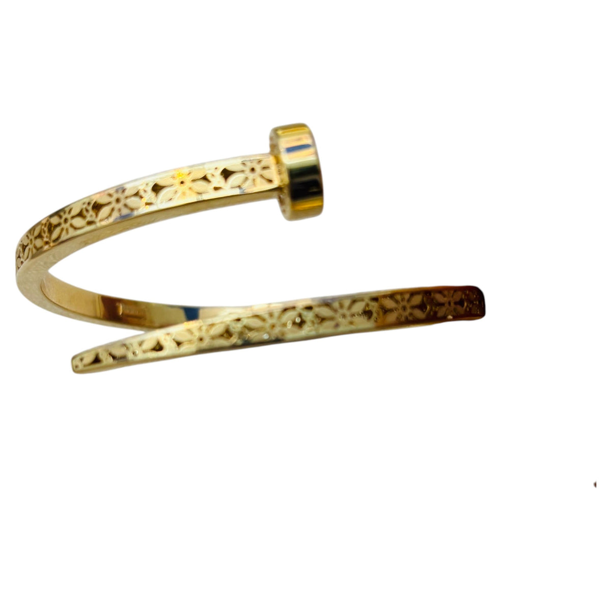 BLOWOUT PRICE-NO OFFER, 14K Italian Design Yellow Gold Flexible Bangle 7"