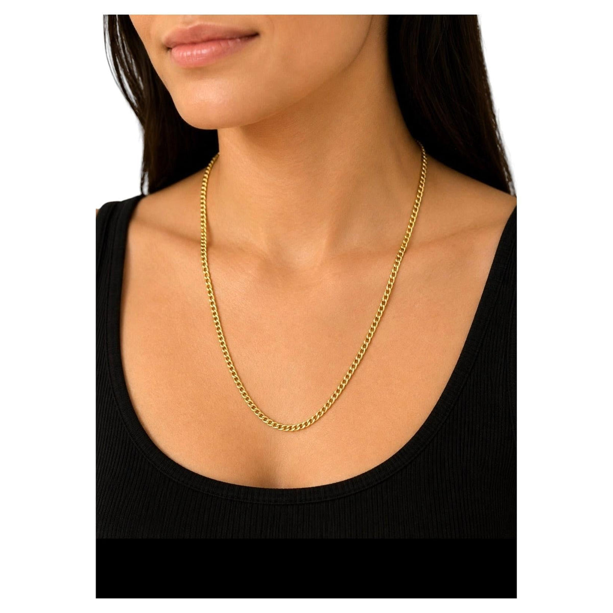 GOLD BLOWOUT SALE- NO OFFER, 14k Italian yellow gold Cuban style necklace 18"