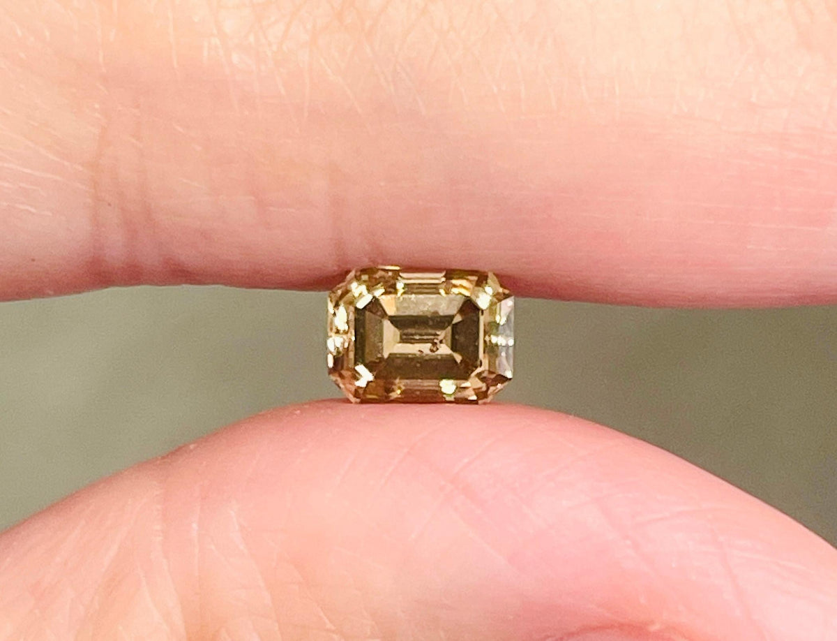 MANUFACTURER PRICING, 1.33ct Emerald Cut Fancy Yellow-Brown Loose Diamond