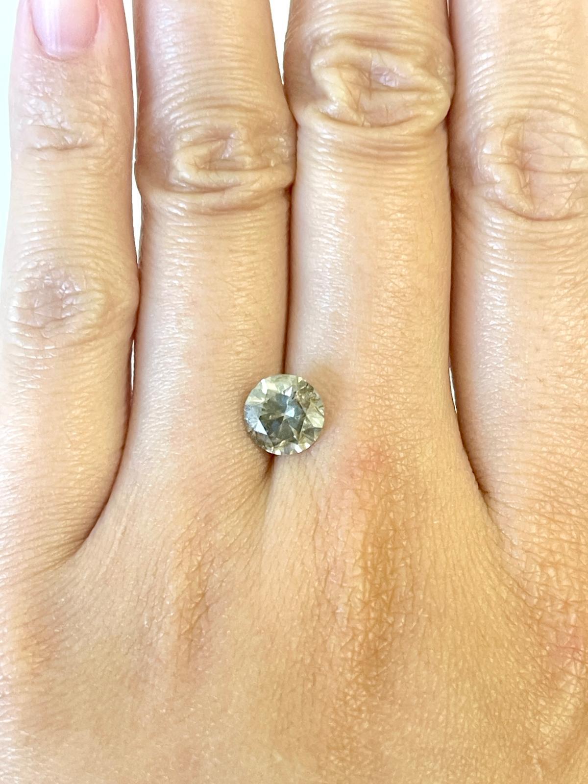 GIA CLEARANCE, 1.84 Carat Fancy Dark Brown Round Loose Diamond