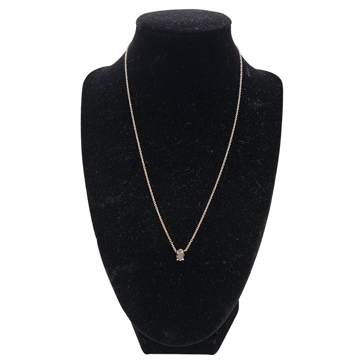 DISCOUNT GIA , 0.69 Carats Fancy Dark Brown Diamond Pear Pendant Rose 14K