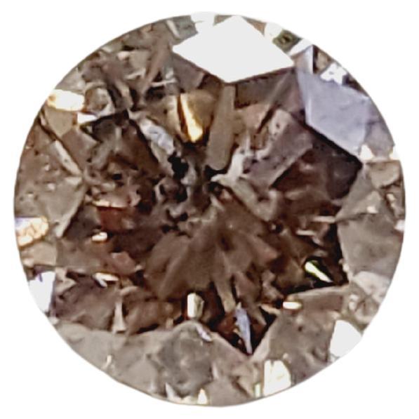 WHOLESALE VALUE, 0.76ct Natural Light Brown Round Diamond, New
