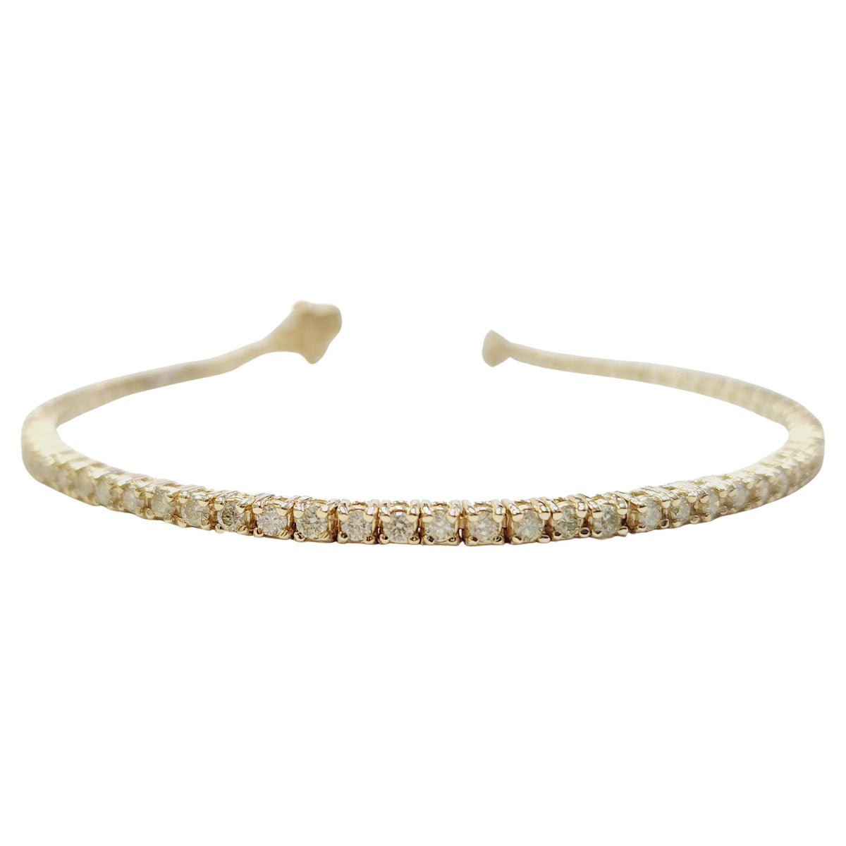 STOCK CLEARANCE, 1.90 Cts Natural Diamond Tennis Bracelet 14K Yellow Gold