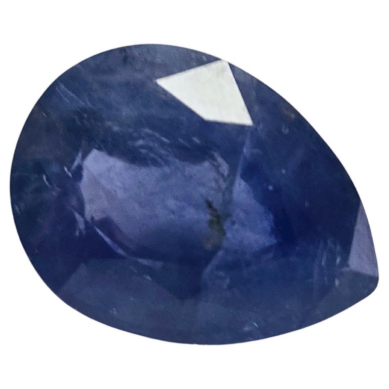 13.67ct Natural Pear-Cut Blue Sapphire