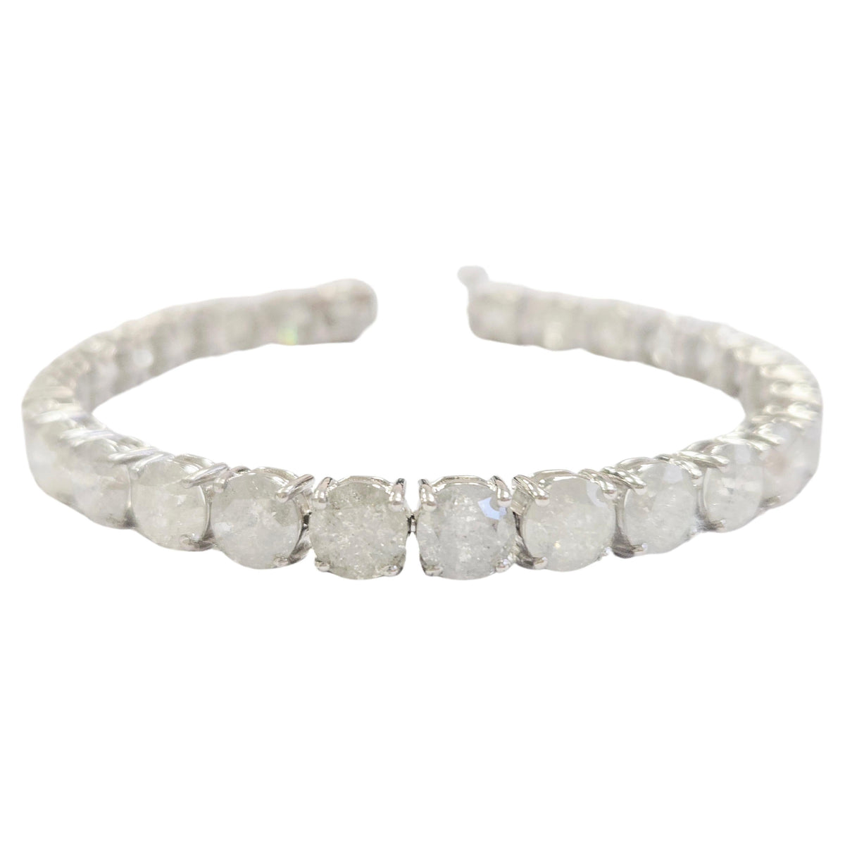 PRICE TO SELL- NO OFFERS, 29.50ct Natural Diamond Tennis Bracelet 14K White Gold