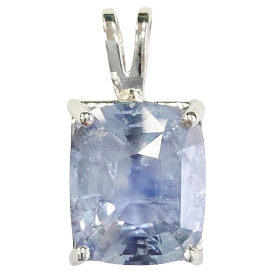 4.76 Carats Cushion Shape Natural Blue Sapphire Pendant