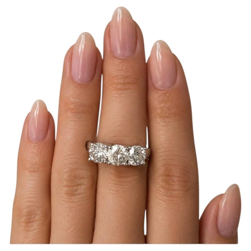 PRICE TO SELL- NO OFFER, 3.76 CtsNatural Diamond White Gold Mini Band Ring 14K