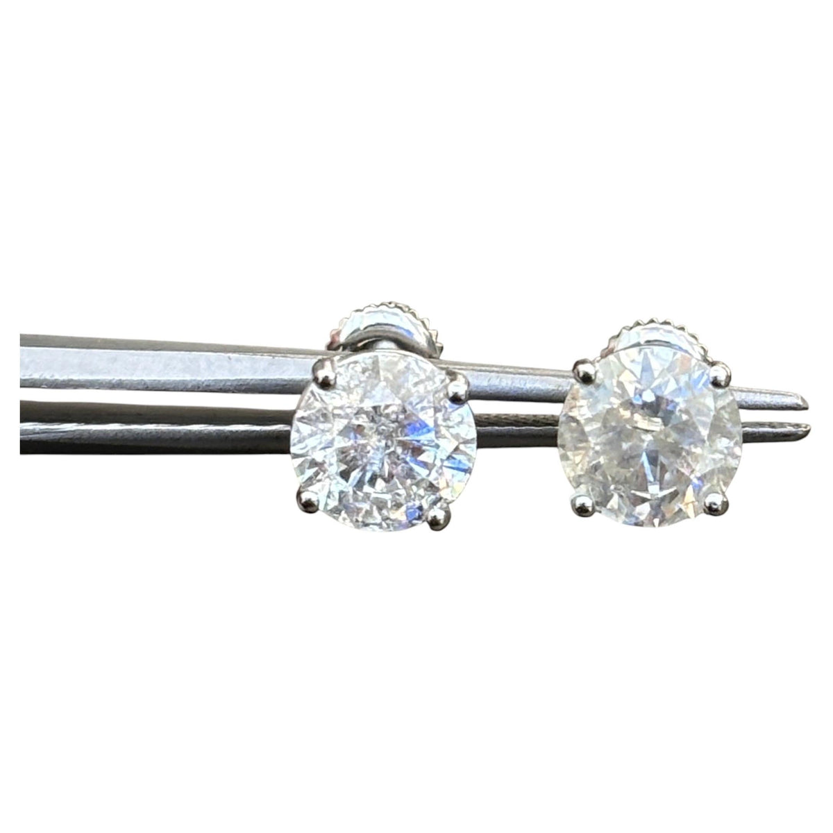 MONTH-LONG BLOWOUT SALE, 4.50 Carats Natural Diamond Studs 14 Karat White Gold