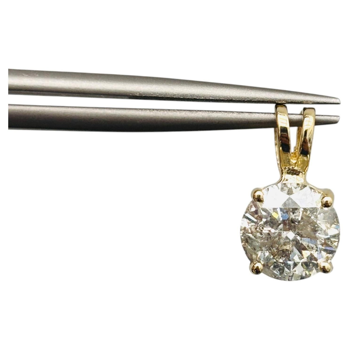 PRICE TO SELL- NO OFFERS, 2.30 Cts Natural Round Diamond Pendant 14K Yellow Gold