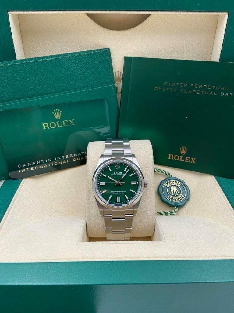 Rolex Oyster Perpetual 41 Oystersteel Green Dial